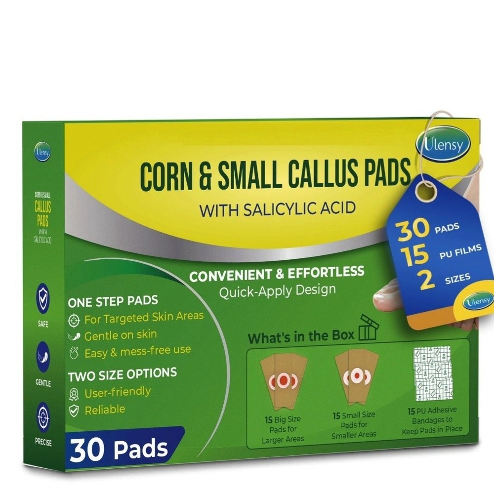 Corn Remover Pads for Feet Toes 30Pack Extra Strength Salicylic Acid